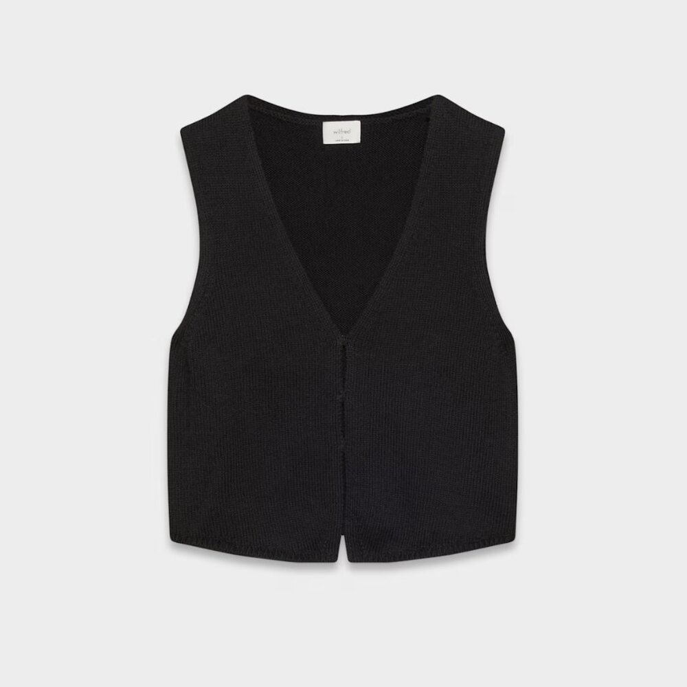 Aritzia Medium Basque Sweater Vest - Black